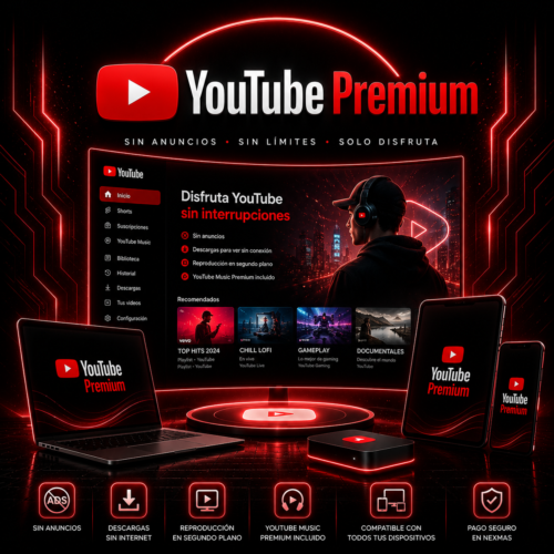 ❤️ YOUTUBE PREMIUM 1 MES - Invitación al correo
