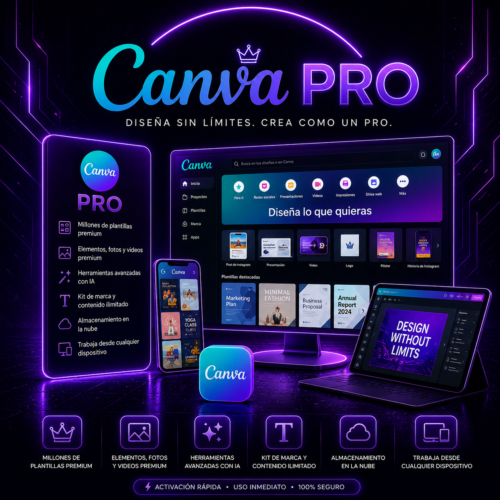 💙🎨  CANVA PRO 1 MES - Invitación al correo